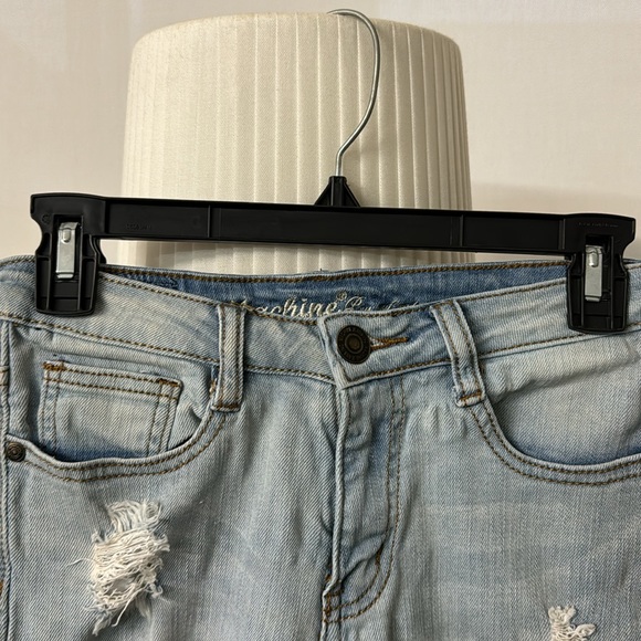 Machine Pour Neuf Mode EUC Light Ripped Denim Shorts - Picture 4 of 13